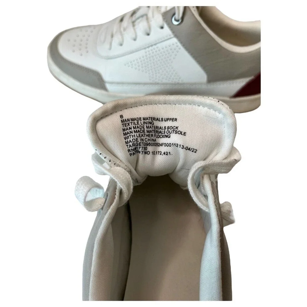 Universal Thread Shoes Womens 8 Rena Sneakers Star Lace Up Maroon White
